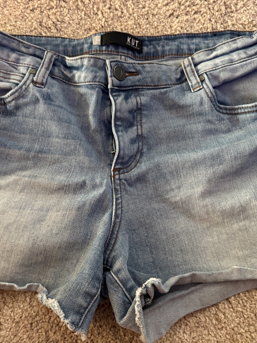 Kut from the Kloth Light Wash Denim Jean Shorts